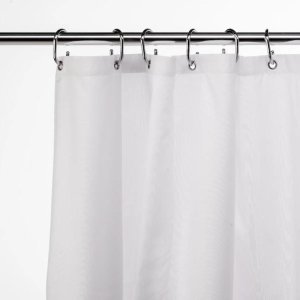 Croydex Hygiene 'N' Clean Plain Textile Shower Curtain - White (AF286822H) - main image 2