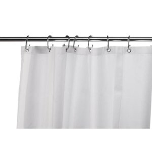 Croydex Hygiene 'N' Clean Plain Textile Shower Curtain - White (AF289522H) - main image 2