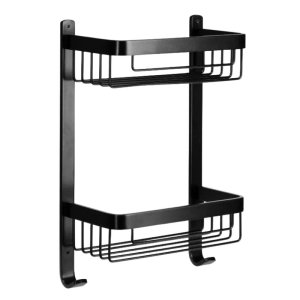 Croydex Large Two Tier Basket - Matte Black (QM770821) - main image 2