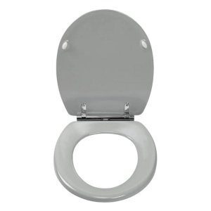 Croydex Luagno Flexi-Fix Wood Toilet Seat - Grey (WL601031H) - main image 2