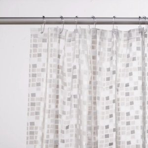 Croydex Silver Mosaic Shower Curtain (AE543440) - main image 2