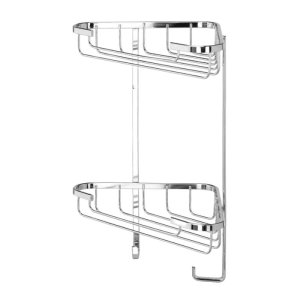 Croydex Small Two Tier Corner Basket - Chrome (QM260841) - main image 2
