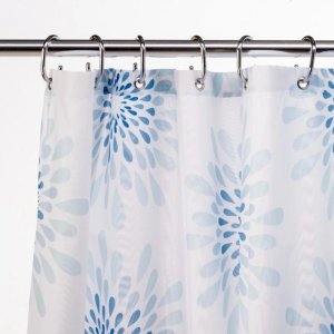 Croydex Splash Shower Curtain - White/Blue (AF288424) - main image 2