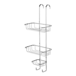 Croydex Stainless Steel Over-Hook Three Tier Basket - Chrome (QM394341) - main image 2