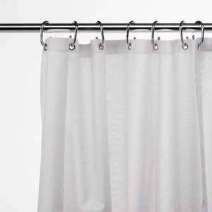 Croydex White Plain Shower Curtain (AF159022) - main image 2
