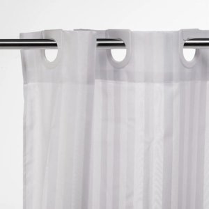 Croydex White Regency Stripe Hook 'N' Hang Shower Curtain (AF289122) - main image 2