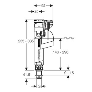Daryl spare Geberit filling valve (RTA034NF) - main image 2