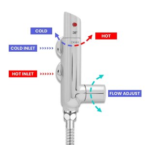 Deva Methven Bidet Douche Shattaf and Thermostatic Valve Kit - Chrome (BDVVERT) - main image 2
