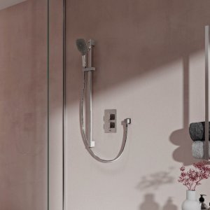 Aqualisa Dream Square Thermostatic Mixer Shower with Adjustable Head - Chrome (DRMDCV1.AD.SQR) - main image 2