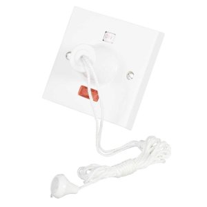 Essentials 50A DP Pull Cord Switch Mechanical On/Off & Neon (PRW211) - main image 2