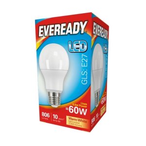 Eveready 9.6w LED GLS Opal E27 Light Bulb - Warm White (S13624) - main image 2