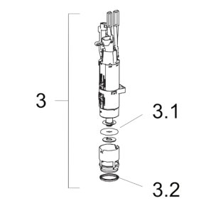 Flush Valve for 1180mm (from 08/2013) and Slimline Cisterns (ABSP-20-0210) - main image 2