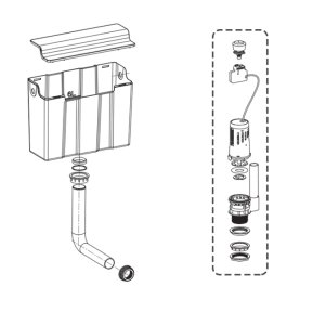 Flush Valve for Post-November 2014 Concealed Furniture Cistern (B695 D5) (EPSP-05-4042) - main image 2