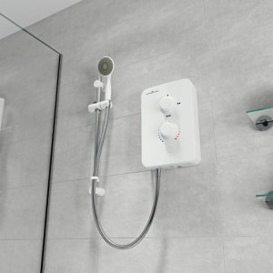 Gainsborough Slim Mono Electric Shower 8.5kW - White (GSM85) - main image 2