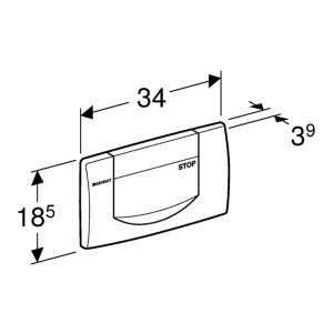 Geberit 200F S/G flush plate - alpine white (115.222.11.1) - main image 2