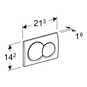 Geberit Alpha01 Dual Flush Plate - Round - Matt Chrome (115.035.46.1) - main image 2