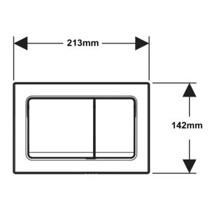 Geberit Alpha01 Dual Flush Plate - Square - Matt Chrome (115.055.46.1) - main image 2