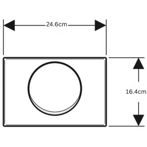 Geberit Delta10 Stop-And-Go Flush Plate - Chrome (115.101.00.5) - main image 2