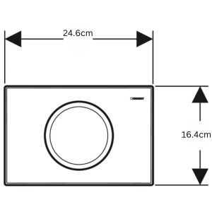 Geberit Delta15 Stop-And-Go Flush Plate - Matt Chrome (115.120.46.5) - main image 2