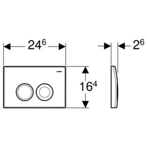 Geberit Delta21 Dual Flush Plate - White (115.125.11.5) - main image 2