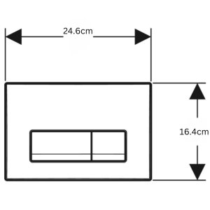 Geberit Delta50 Dual Flush Plate - Matt Black (115.119.14.1) - main image 2