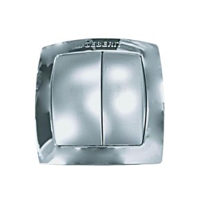 Geberit dual flush hand operated actuator - bright/matt chrome (240.572.KA.1) - main image 2