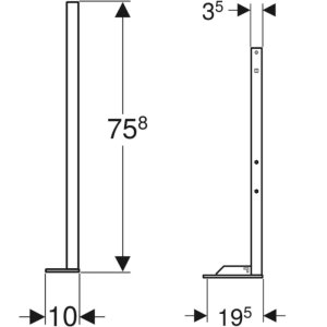 Geberit Duofix Set Of Leg Supports With Large Foot Plate (111.849.00.3) - main image 2
