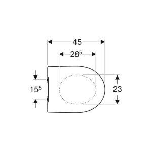 Geberit iCon Toilet Seat - Slim Design - White (574950000) - main image 2