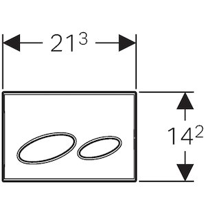 Geberit Kappa20 dual flush plate - matt chrome (115.228.46.1) - main image 2