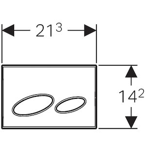 Geberit Kappa20 Dual Flush Plate - Matt Chrome (115.228.46.1) - main image 2