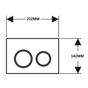 Geberit Kappa21 Dual Flush Plate - Gloss/Matt Chrome (115.240.KH.1) - main image 2