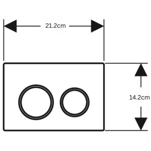 Geberit Omega20 Dual Flush Plate - Matt Black (115.085.16.1) - main image 2