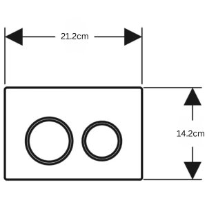 Geberit Omega20 Dual Flush Plate - White/Chrome (115.085.JT.1) - main image 2