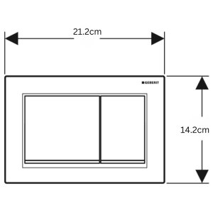 Geberit Omega30 Dual Flush Plate - Matt Black (115.080.16.1) - main image 2