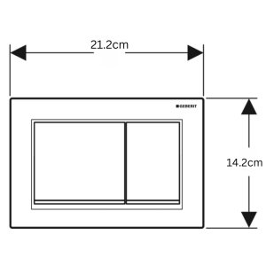 Geberit Omega30 Dual Flush Plate - White (115.080.01.1) - main image 2