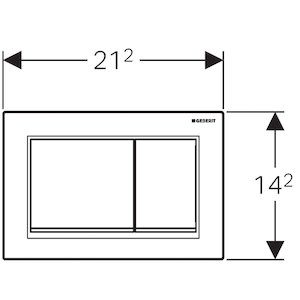 Geberit Omega30 Dual Flush Plate - White/Matt Chrome (115.080.KL.1) - main image 2