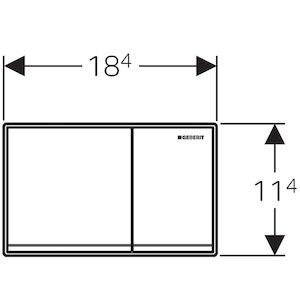 Geberit Omega60 dual flush plate - brushed chrome (115.081.GH.1) - main image 2