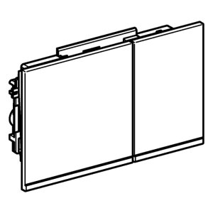 Geberit Omega60 Flush Plate - Brushed Chrome (243.118.GH.1) - main image 2