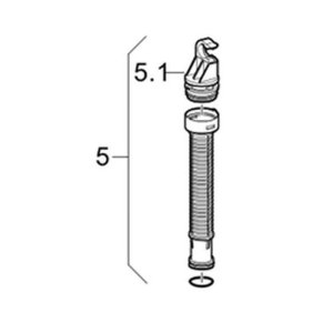 Geberit overflow pipe extension with valve clip (240.278.00.1) - main image 2
