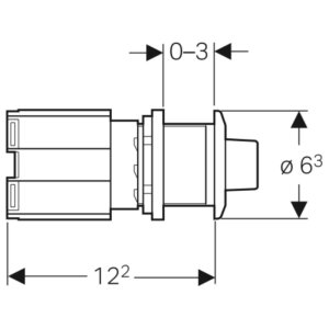 Geberit Pnuematic Single Flush Actuator - Gloss Chrome (115.949.21.1) - main image 2