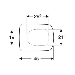 Geberit Selnova Compact Square Toilet Seat - White (501.929.01.1) - main image 2