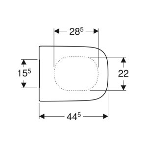 Geberit Selnova Square Toilet Seat - White (501.557.01.1) - main image 2