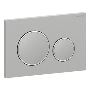 Geberit Sigma 20 Screwable Dual Flush Plate - Brushed Stainless Steel (115.889.SN.1) - main image 2