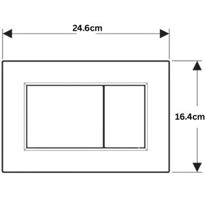 Geberit Sigma01 Dual Flush Plate - Square - Black (115.660.DW.1) - main image 2