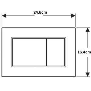 Geberit Sigma01 Dual Flush Plate - Square - Gloss/Chrome Plated (115.660.21.1) - main image 2