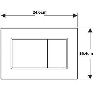 Geberit Sigma01 Dual Flush Plate - Square - Matt Chrome (115.660.JQ.1) - main image 2