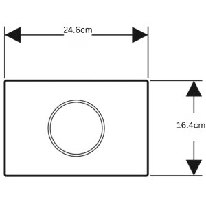 Geberit Sigma10 Automatic/Touchless Dual Flush Plate - Battery Operation - Matt Black (115.909.16.6) - main image 2