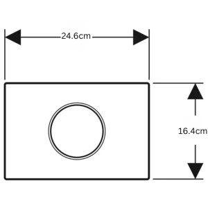 Geberit Sigma10 Automatic/Touchless Dual Flush Plate - Battery Operation - Matt Chrome (115.908.JQ.6) - main image 2