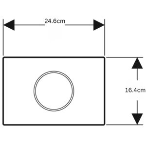 Geberit Sigma10 Automatic/Touchless Dual Flush Plate - Mains Operation - Brushed Chrome (115.907.SN.6) - main image 2