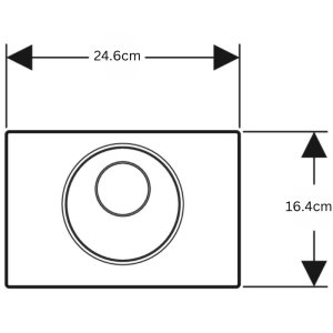 Geberit Sigma10 Automatic/Touchless Dual Flush Plate - Mains Operation - Matt Black (115.890.16.6) - main image 2